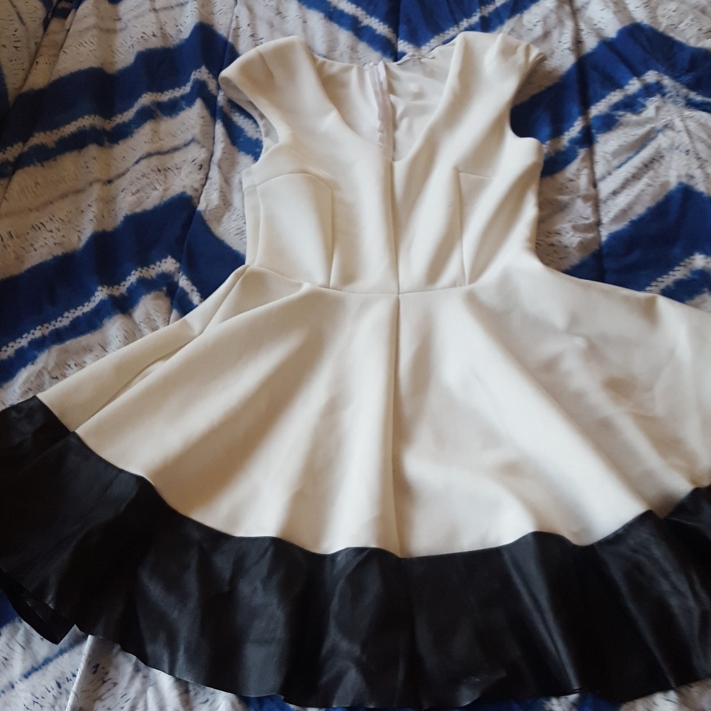 Black and White Skater Dress